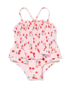 Babybadpak smock kersen roze – HEMA